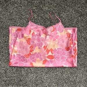Floral Pink and Orange Slip Dress